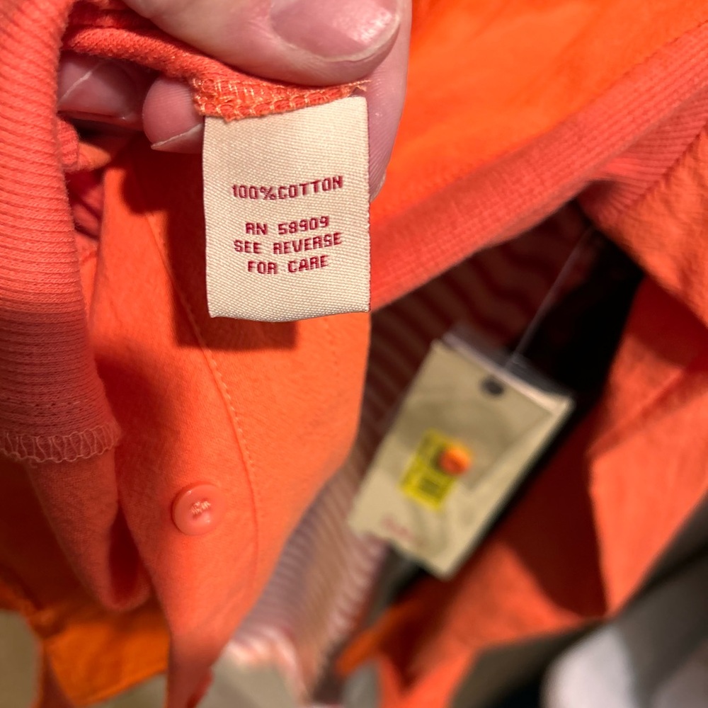 Reba Orange Button-Up Blouse - Picture 2 of 2